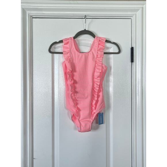 LIZENS Girls Swimsuit Kids Scalloped One Piece Suze 8-9T - Picture 1 of 7